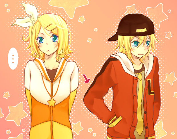 kagamine rin and kagamine len (vocaloid and 1 more) drawn by p_satoko