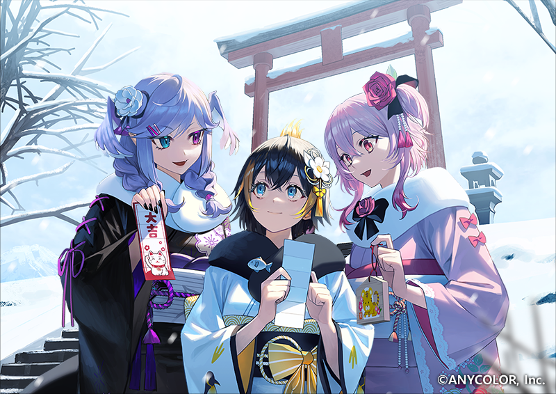 selen tatsuki, petra gurin, and rosemi lovelock (nijisanji and 1 more) drawn by on_(onon2659)