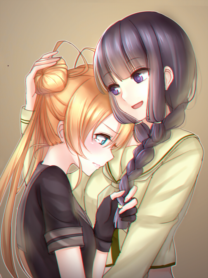 kitakami, abukuma, kitakami kai ni, and abukuma kai ni (kantai collection) drawn by mallizmora