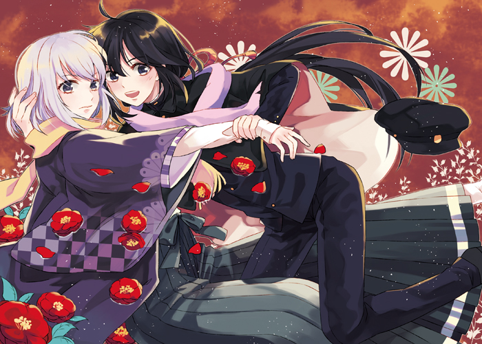 namazuo toushirou and honebami toushirou (touken ranbu) drawn by mysterymiharu