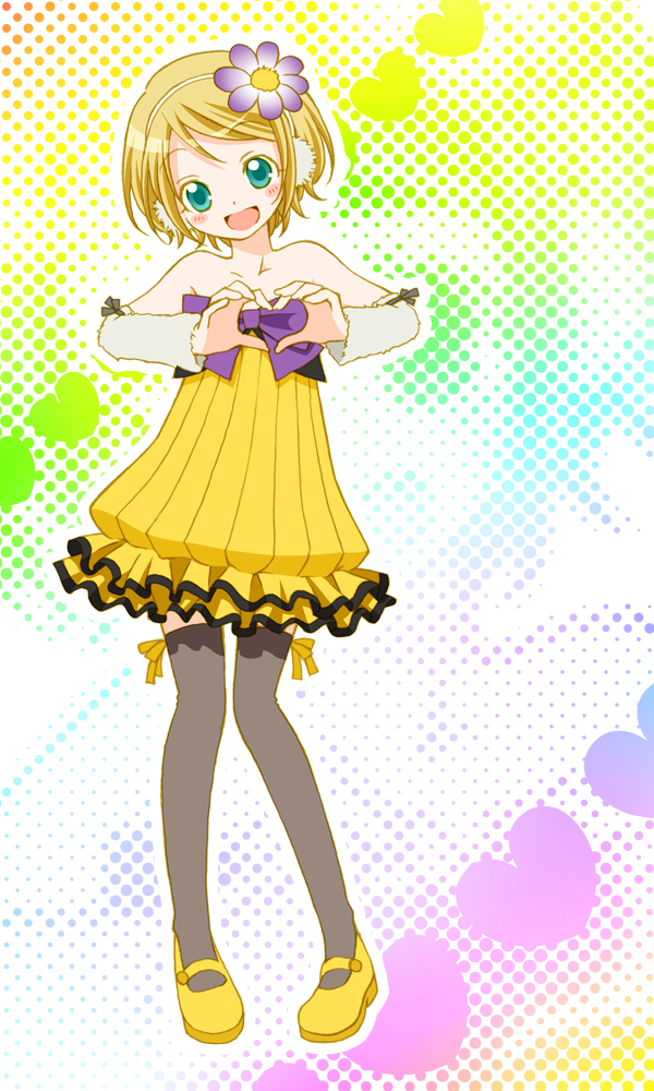 kagamine rin (vocaloid and 3 more) drawn by hiyo_(hiyococco)