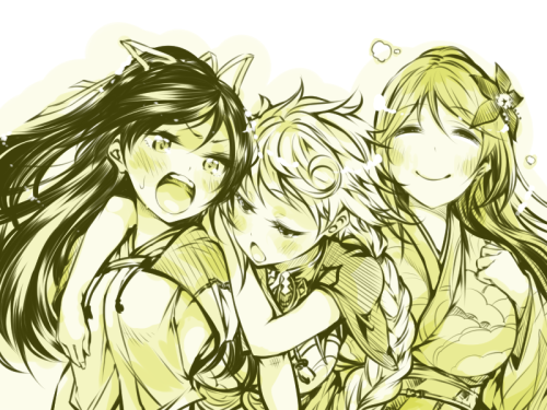 unryuu, katsuragi, and amagi (kantai collection) drawn by chado