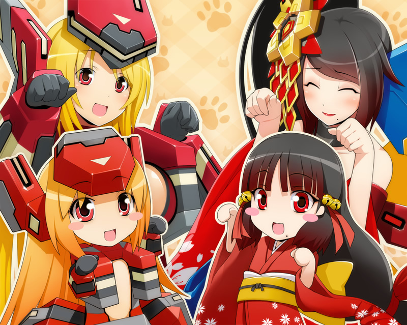 crimrose, ouka, and seraph crimrose (cosmic break) drawn by wakaba_sprout