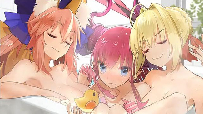 tamamo, nero claudius, tamamo no mae, and elizabeth bathory (fate and 2 more) drawn by wada_arco