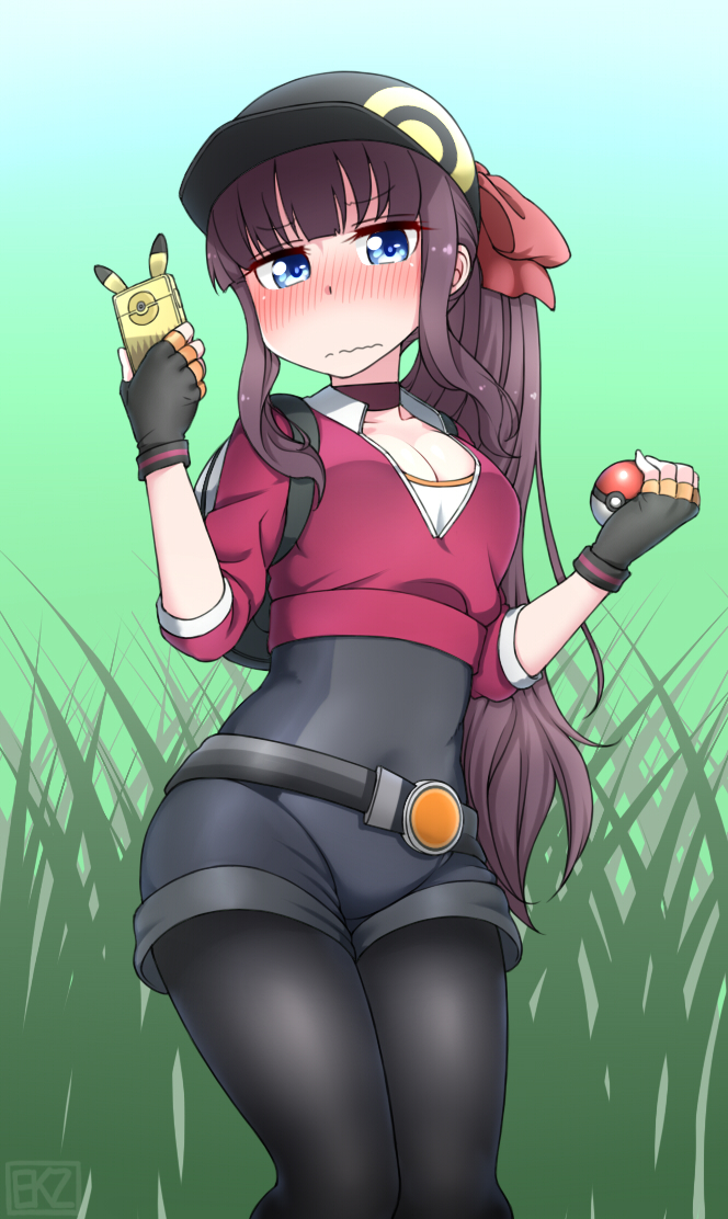 female protagonist and takimoto hifumi (pokemon and 2 more) drawn by ekz_(robotekz)