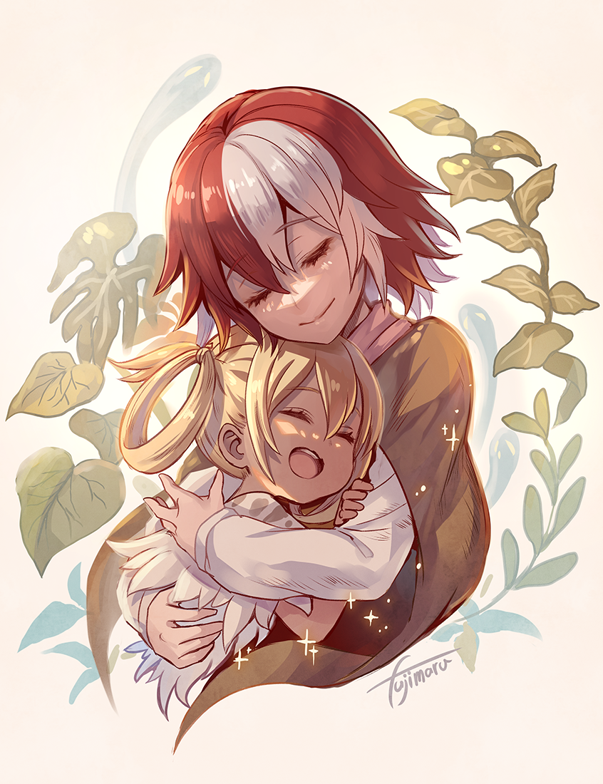 vueko and irumyuui (made in abyss) drawn by fujimaru_(green_sparrow)