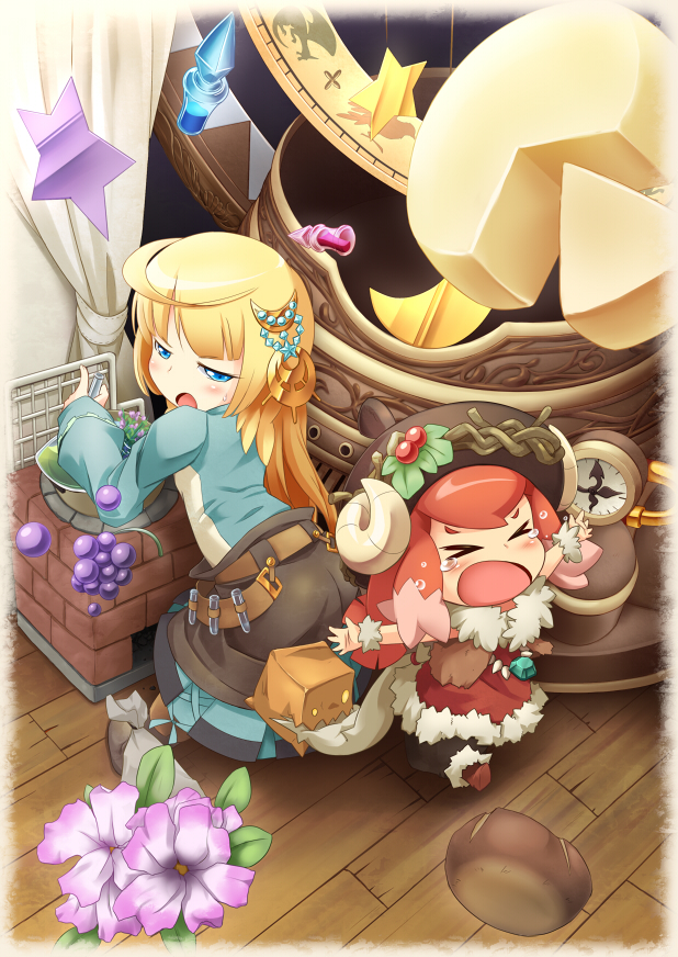 noora brandor and keke (noora to toki no koubou) drawn by ukan_muri
