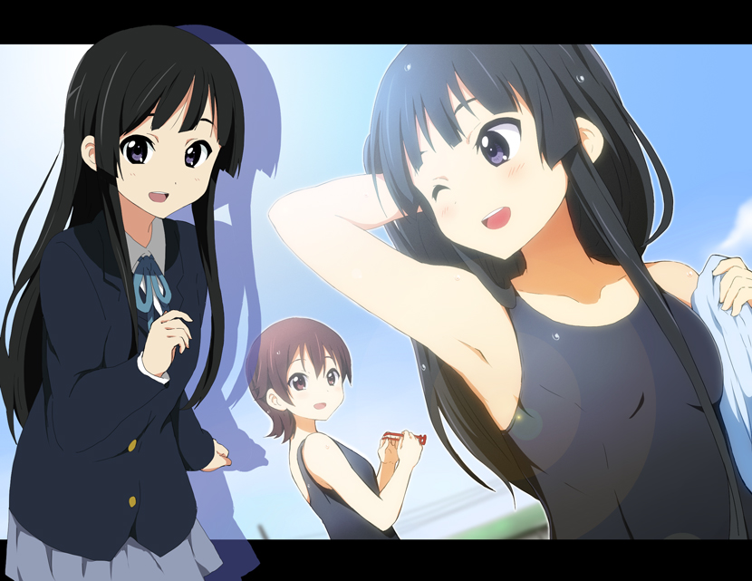 akiyama mio and manabe nodoka (k-on!) drawn by kakiuchi_itsuki