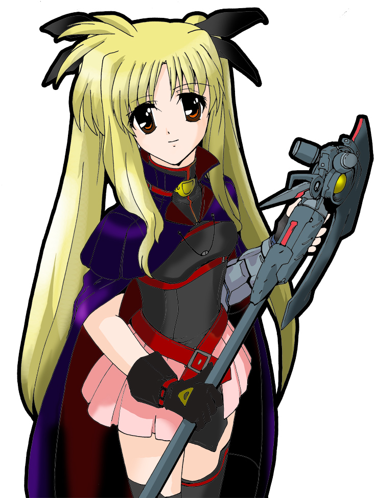 fate testarossa and bardiche (lyrical nanoha and 2 more) drawn by matsuura_masafumi