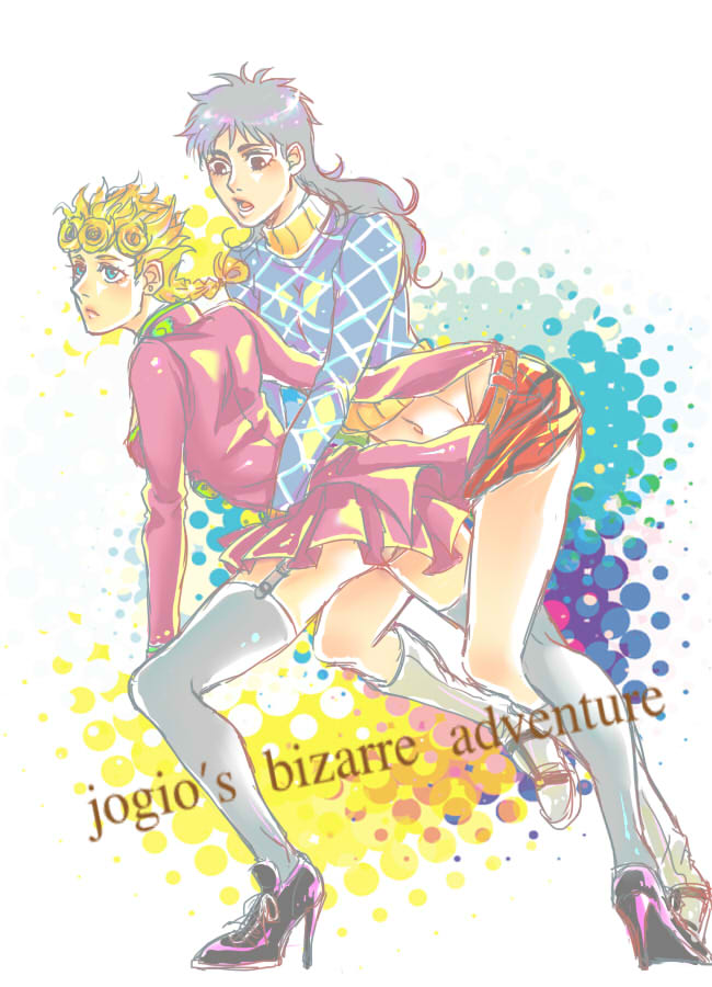 giorno giovanna and guido mista (jojo no kimyou na bouken and 1 more) drawn by rinnsei53