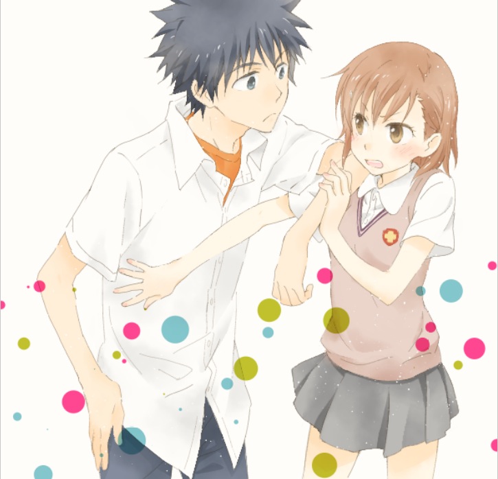 misaka mikoto and kamijou touma (toaru majutsu no index and 1 more) drawn by pix-mm