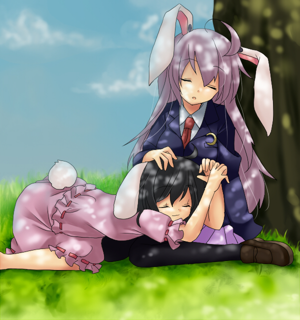 reisen udongein inaba and inaba tewi (touhou) drawn by etou_(cherry7)