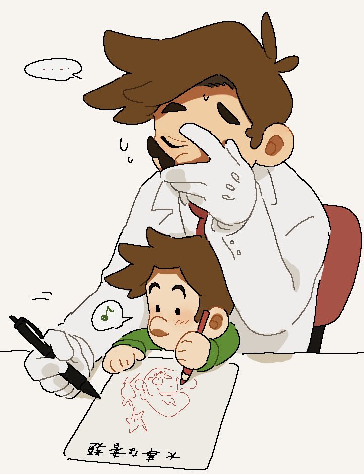 mario, luigi, and baby luigi (mario) drawn by mimimi_(mimimim9999)