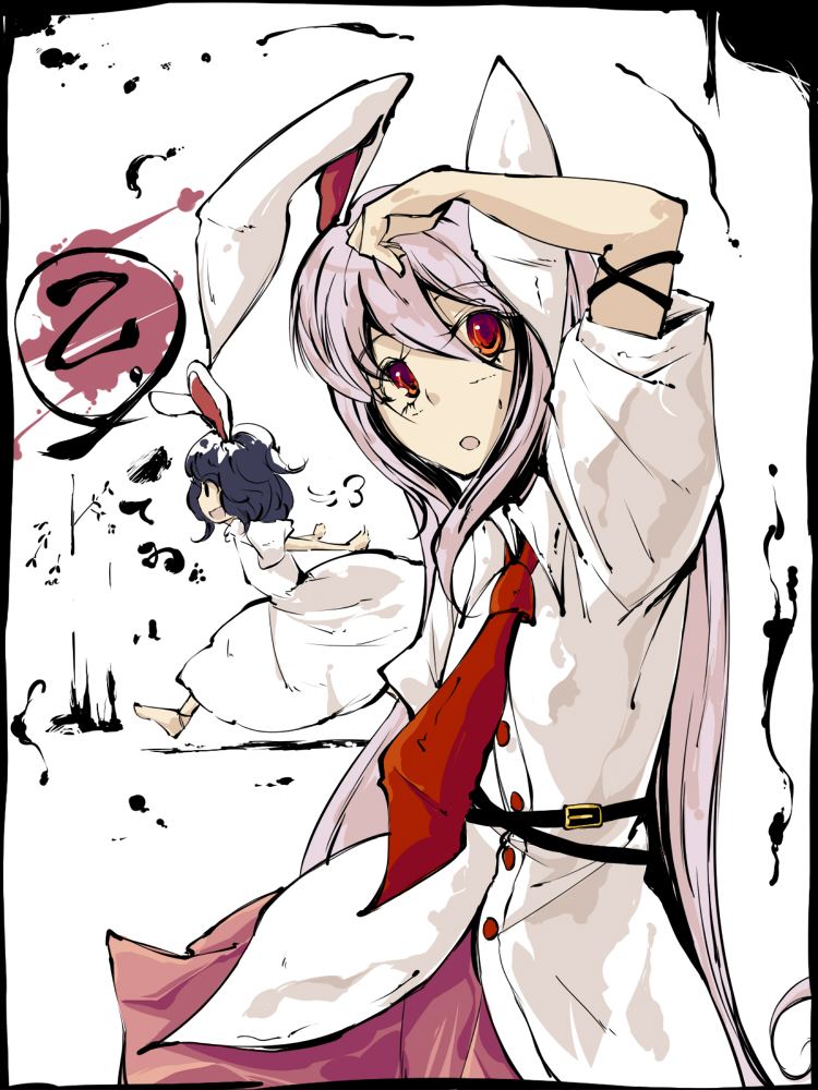 reisen udongein inaba and inaba tewi (touhou) drawn by ryuu_(tsukinoyuki)