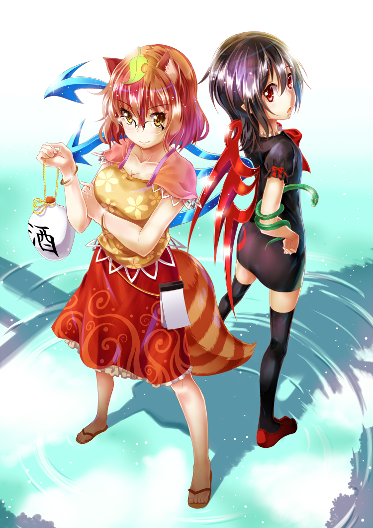 houjuu nue and futatsuiwa mamizou (touhou) drawn by daniwae