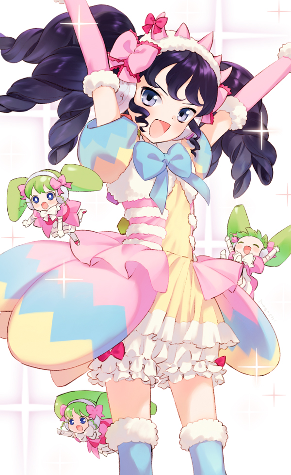 gaaruru and mini falulu (pretty series and 1 more) drawn by inogashi