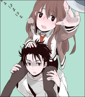 makise kurisu and okabe rintarou (steins;gate) drawn by 0930erina