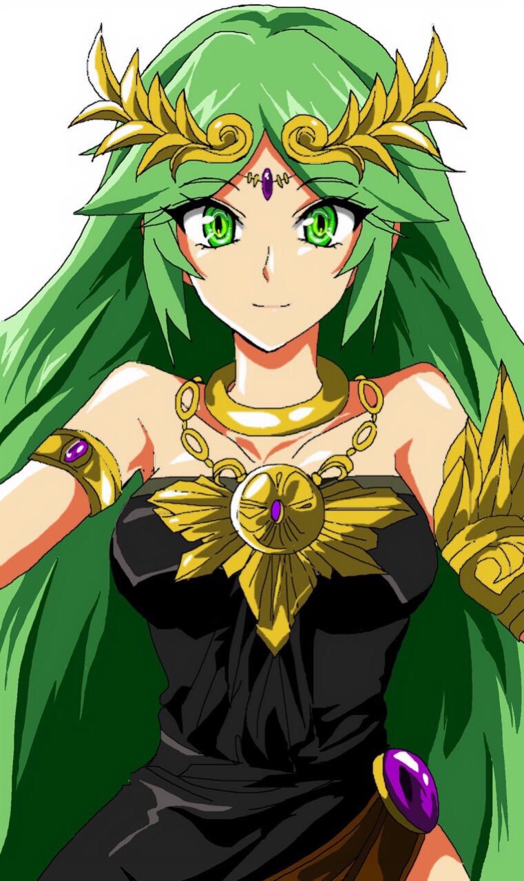 palutena (super smash bros. and 2 more) drawn by anru_(a-alsace-a)