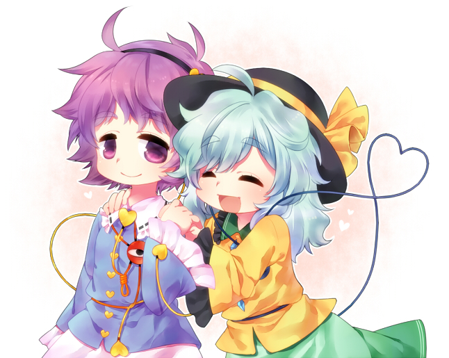 komeiji koishi and komeiji satori (touhou) drawn by kiri_futoshi