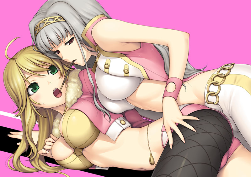 hoshii miki and shijou takane (idolmaster) drawn by tanaka_shoutarou