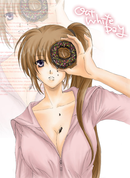 takamachi nanoha (lyrical nanoha and 1 more) drawn by lina_(interlude)