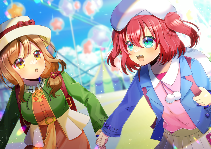 kunikida hanamaru and kurosawa ruby (love live! and 2 more) drawn by kou_hiyoyo