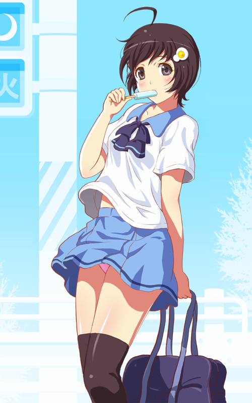 araragi tsukihi (monogatari and 1 more) drawn by shian_(my_lonly_life.)
