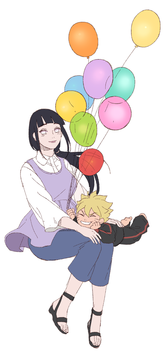 hyuuga hinata and uzumaki boruto (naruto and 2 more) drawn by noeunjung93