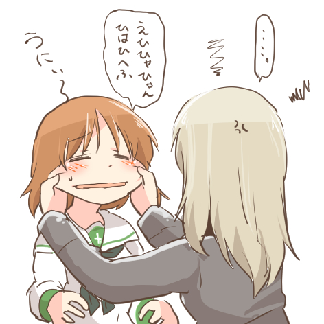 nishizumi miho and itsumi erika (girls und panzer) drawn by rebecca_(keinelove)
