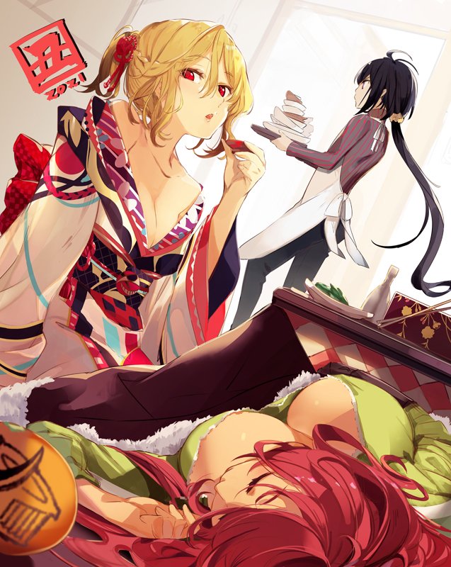 quinn, samrukh, and ferdows (shinza bansho series and 1 more) drawn by g_yuusuke
