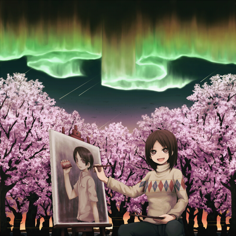 original and 1 more drawn by yajirushi_(chanoma)