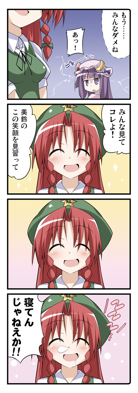 patchouli knowledge and hong meiling (touhou) drawn by bibi02
