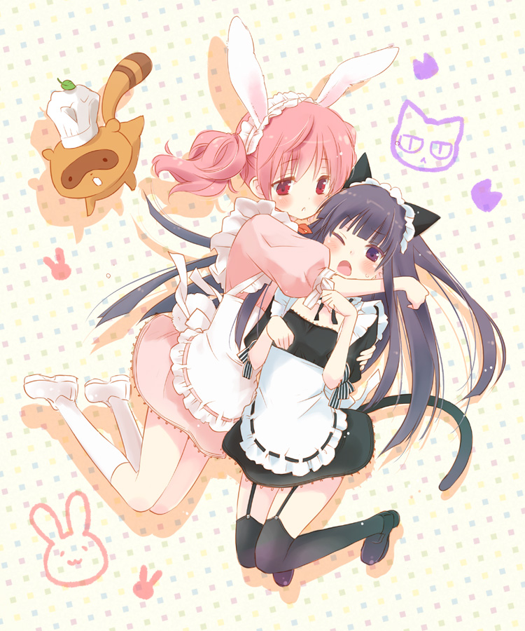 shirakiin ririchiyo, roromiya karuta, and watanuki banri (inu x boku ss) drawn by eretto