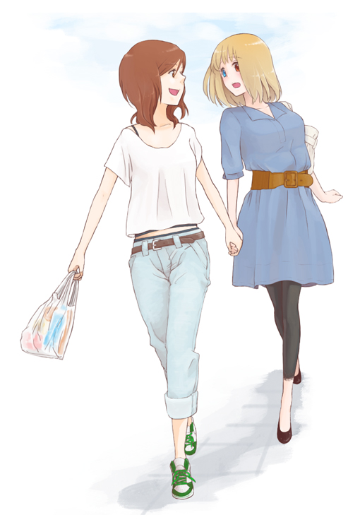 takei hisa and fukuji mihoko (saki) drawn by shoushu