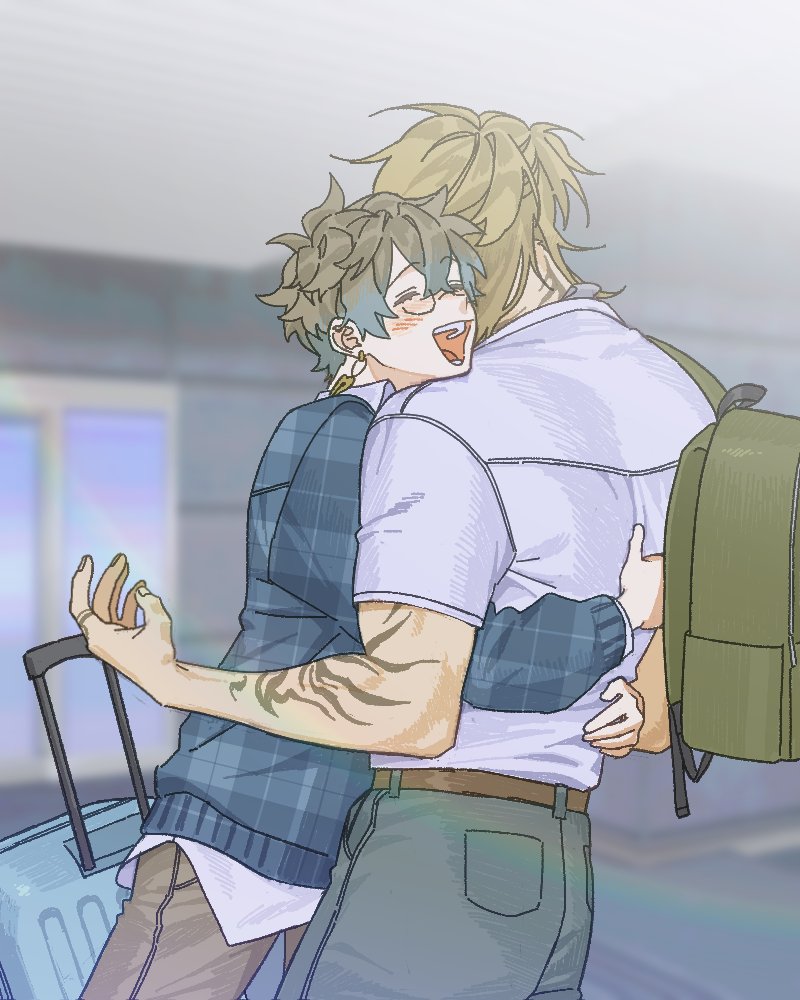 ike eveland and luca kaneshiro (nijisanji and 1 more) drawn by babyseven_77
