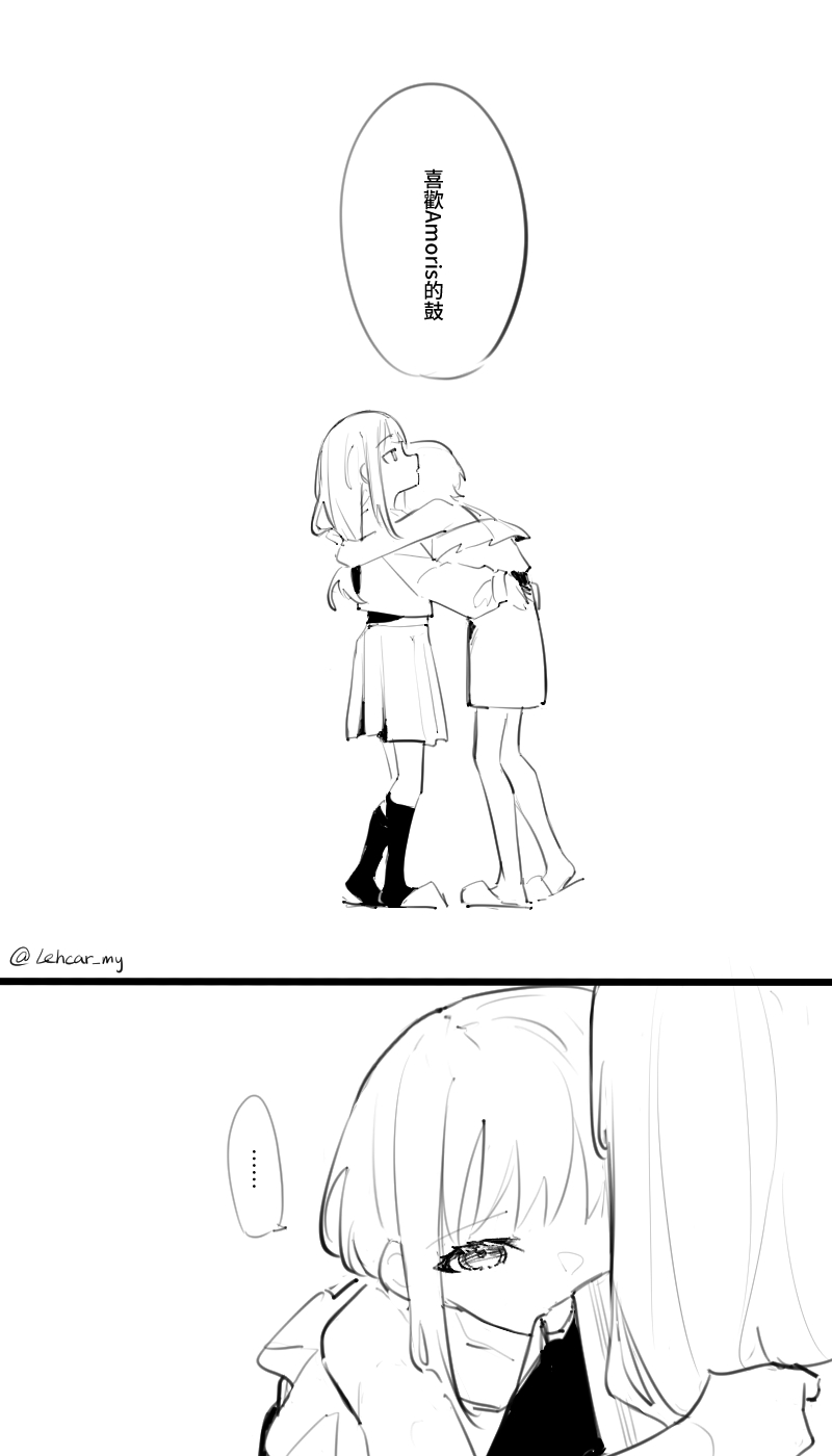 wakaba mutsumi and yuutenji nyamu (bang dream! and 1 more) drawn by lehcar