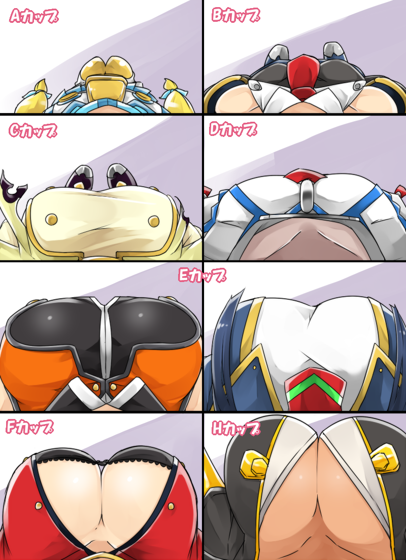 makoto nanaya, noel vermillion, nu-13, platinum the trinity, mai natsume, and 3 more (blazblue) drawn by shinagawa_mikuzu