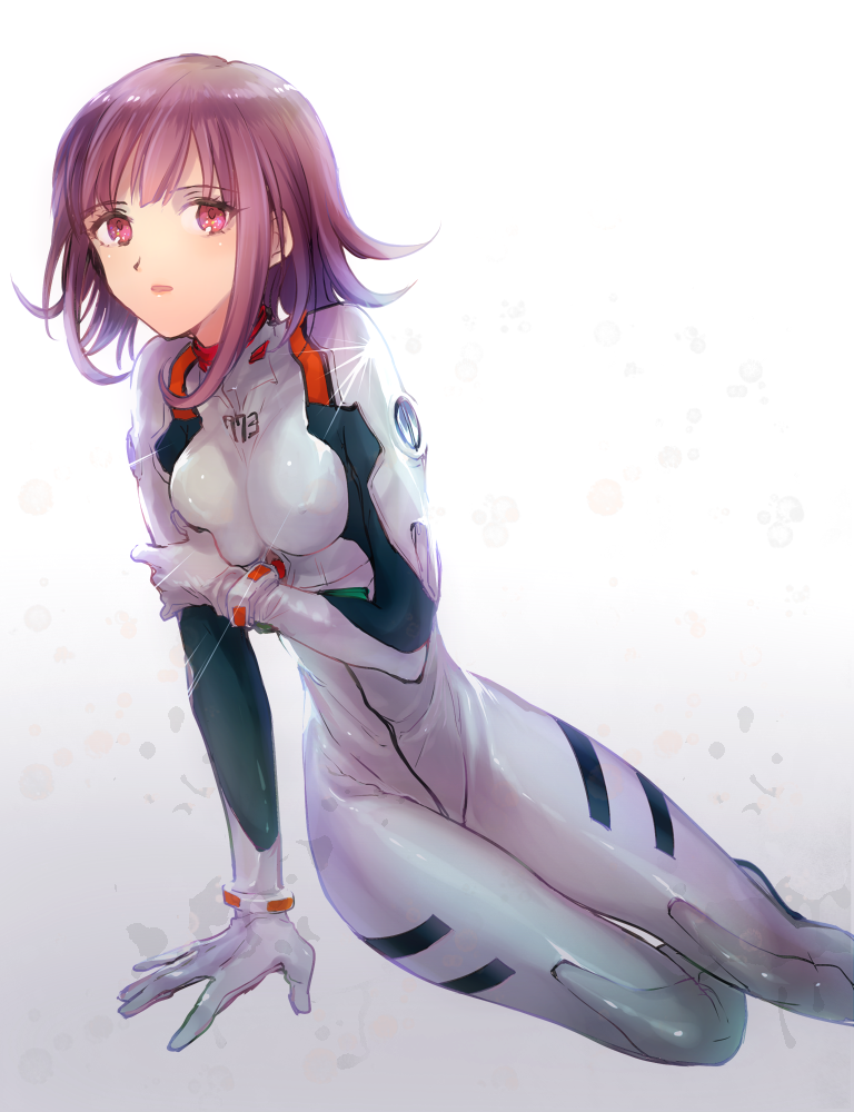nanami chiaki and ayanami rei (danganronpa and 2 more) drawn by ml_(sysynemuru)
