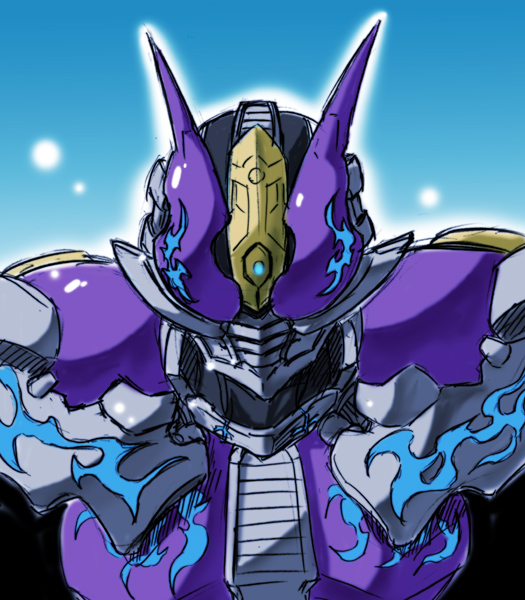kamen rider nega den-o (kamen rider and 2 more) drawn by wakabayashi_makoto