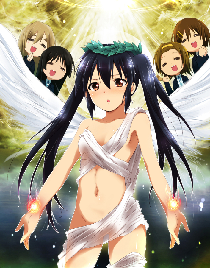 akiyama mio, nakano azusa, hirasawa yui, tainaka ritsu, and kotobuki tsumugi (k-on!) drawn by kaiga