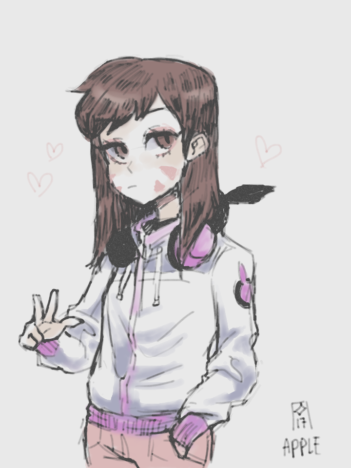 d.va (overwatch and 1 more) drawn by apple_(appleuniversing)