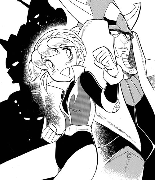 combattler v and bernadette briett (gundam and 5 more) drawn by hasegawa_yuuichi