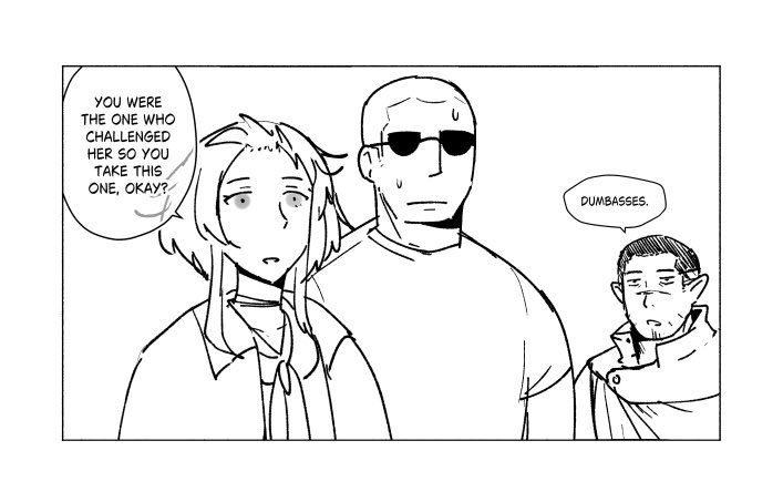 courier, noelle rutherford, and craig boone (original and 2 more) drawn by milramemo