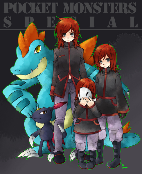 silver, sneasel, and feraligatr (pokemon and 1 more) drawn by ginkun