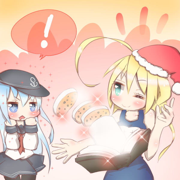 hibiki and i-8 (kantai collection) drawn by coroha