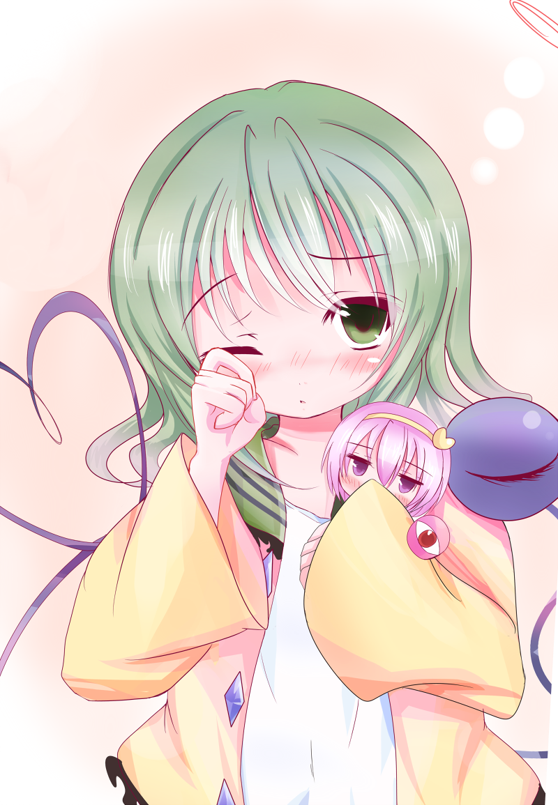 komeiji koishi and komeiji satori (touhou) drawn by ofukousu