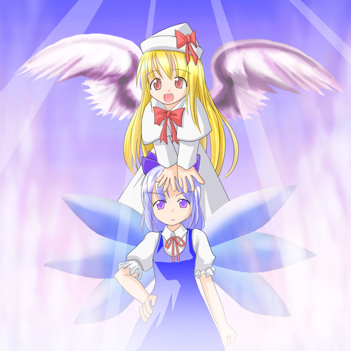 cirno and lily white (touhou) drawn by des_(namaasi)