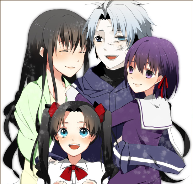 tohsaka rin, matou sakura, matou kariya, and tohsaka aoi (fate and 1 more) drawn by nono_(syuwa2)