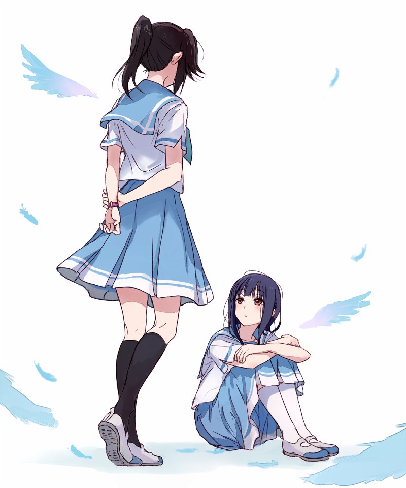 yoroizuka mizore and kasaki nozomi (hibike! euphonium) drawn by yuuyu_(777)