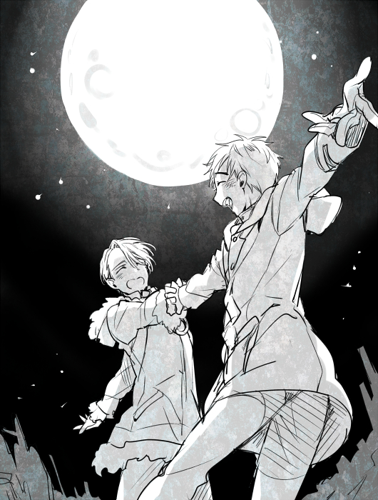 katsuki yuuri, viktor nikiforov, chito, and yuuri (yuri!!! on ice and 1 more) drawn by kuroemon